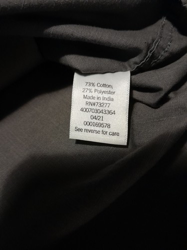 Camicia Sonoma ragazzo ragazzo con bottoni manica lunga petto tasche colletto grigio taglia M - Foto 6 di 8