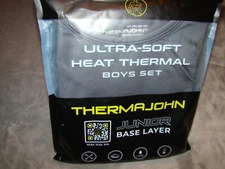NWT ThermaJohn Boys Size XS 5-6 Two Piece Crew Thermal Set Base Layer