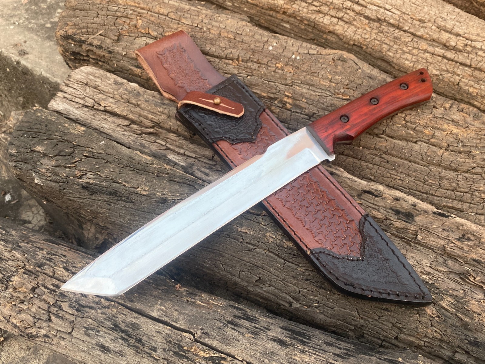 Shardblade SHARDBLADE Custom Handmade D2 Steel Hunting Cleaver TANTO KNIFE With ...