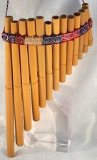Vintage Artisan Bamboo Pan Flute 13 Tube 7 by 12