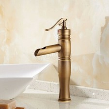 Retro Brass "Water Pump Look" Style Bathroom Sink Vessel Faucet Basin Mixer Tap