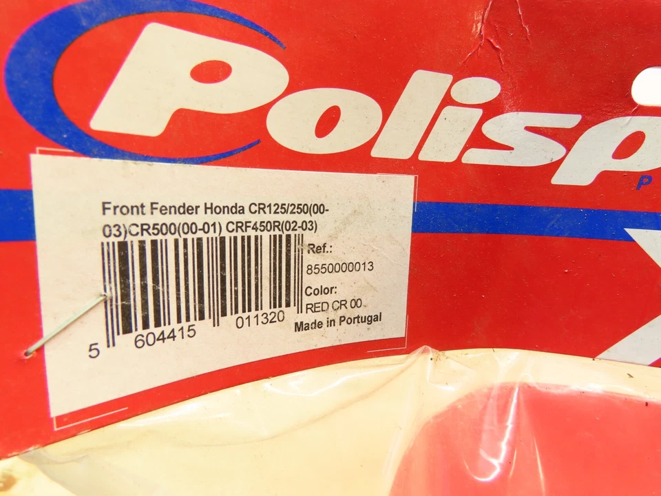 Guardabarros delantero Polisport rojo para HONDA CR125R CR250R CRF250R CRF450R X Foto 4 de 4
