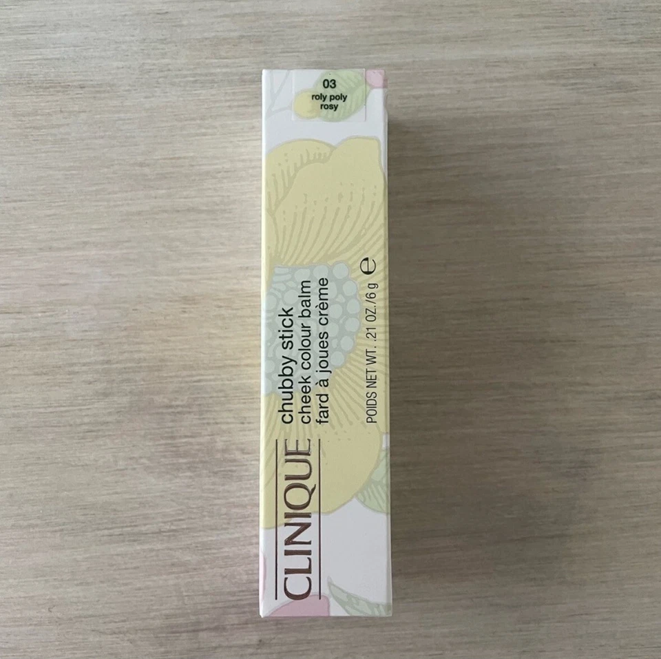 Bálsamo Clinique Chubby Stick color mejillas en Roly Poly Rosy 0,21 oz tamaño completo - nuevo en caja Foto 2 de 4