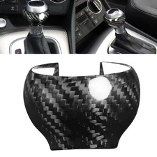 Gloss Real Carbon Fiber Gear Shift Knob Handle Cover Fits 09-15 TT TTS DSG Auto