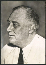USA 1945 PRESIDENT FRANKLIN DELANO ROOSEVELT RARE PORTRAIT PRESS PHOTO 11X15CM R
