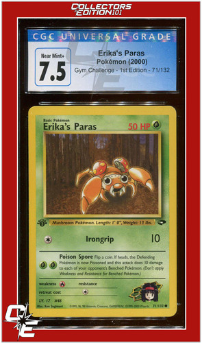 Erika's Paras (1st Edition) graded CGC 7.5 for sale on eBay