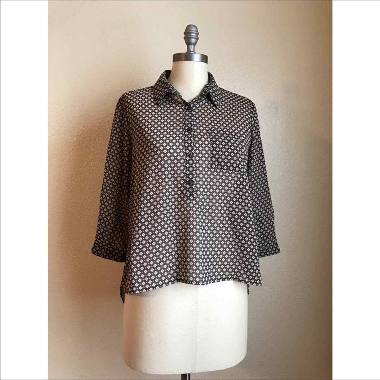 American Eagle Geometric Pattern Popover - image 1