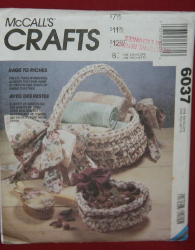 Choice McCall CRAFT PATTERNS Lace, pillow, Bag holder, Basket, Closet UNCUT (CP - Imagen 8 de 22