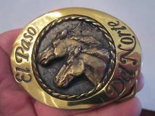 DEL NORTE EL PASO BELT BUCKLE - SOLID BRASS - GW-12