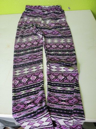 Curfew Girls Pants Purple And Pink Size 7/8 Geometric Pattern - Picture 3 of 5