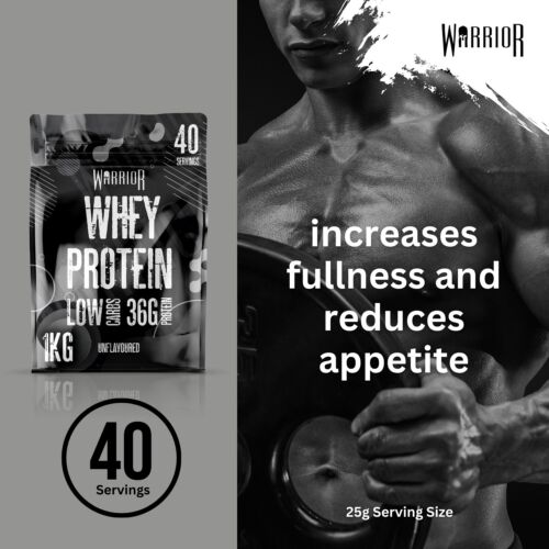 Warrior Whey High Protein Powder 1kg (Unflavoured) - Picture 5 of 6