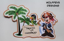DISNEY MICKEY PIRATE TITLE premade paper piecing scrapbook diecut page albuM