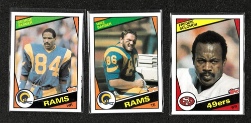 (11) Lotto Topps 1984 Rams 49ers Raiders Bills Oilers Jets Vikings Eagles ECCELLENTI - Foto 2 di 4