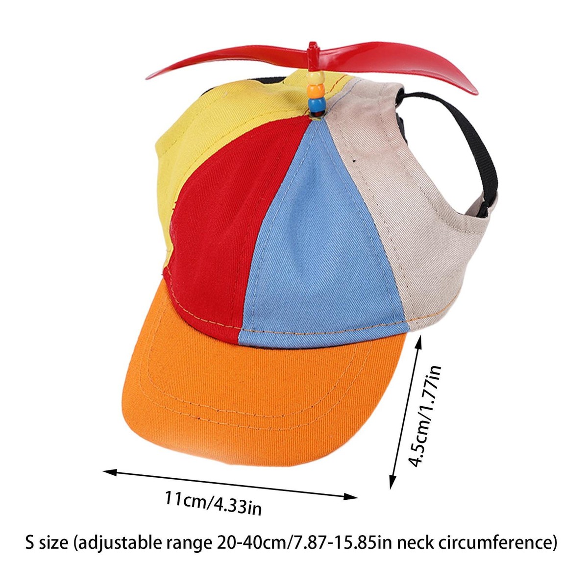 Bucket Hat For Dogs Dog Propeller Hat Wind-Powered Spinner Cap