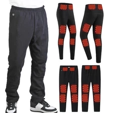Men Women Heated Pants with Battery Outdoor Soft Pants Electric Heating Trousers
