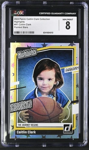 🏀2024  Highlights Pointed Stars /299 Caitlin Clark #H1 RC CGC 8.0 NM/MINT 