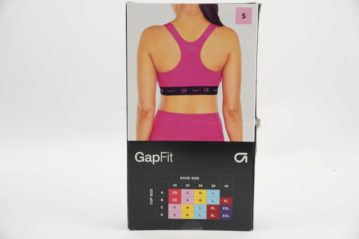 GAP Fit Women's 4 Way Stretch Moisture Wicking Racerback Sports Bra, S,  Pink