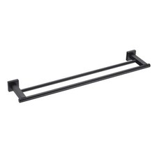 Matte Black Double Bath Towel Bar 24-Inch SUS 304 Stainless Steel Towel Holde...