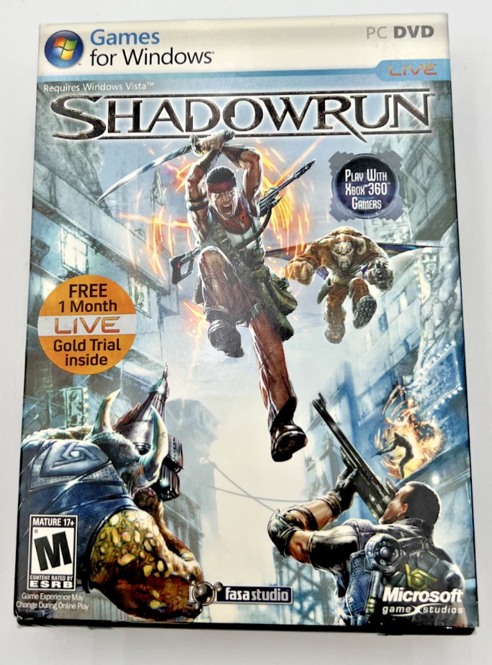 SHADOWRUN ПК DVD ИГРЫ ДЛЯ WINDOWS НОВЫЙ ЗАПЕЧАТАННЫЙ - Изображение 2 из 4