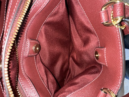 Bolso de mano/billetera opción COACH Mini Lillie polvo vino rosa cuero nuevo con etiquetas - Imagen 31 de 37