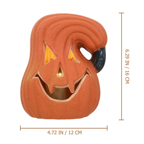 Kürbislaterne Totenkopflaterne Beleuchteter Halloween Dekorative Accessoires - Bild 8 von 12