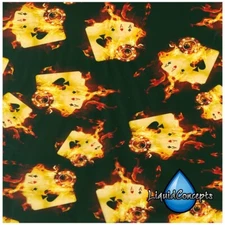 Hydrographic Film | Hydro Dip Film | Flaming Cards  19" x 7 Feet