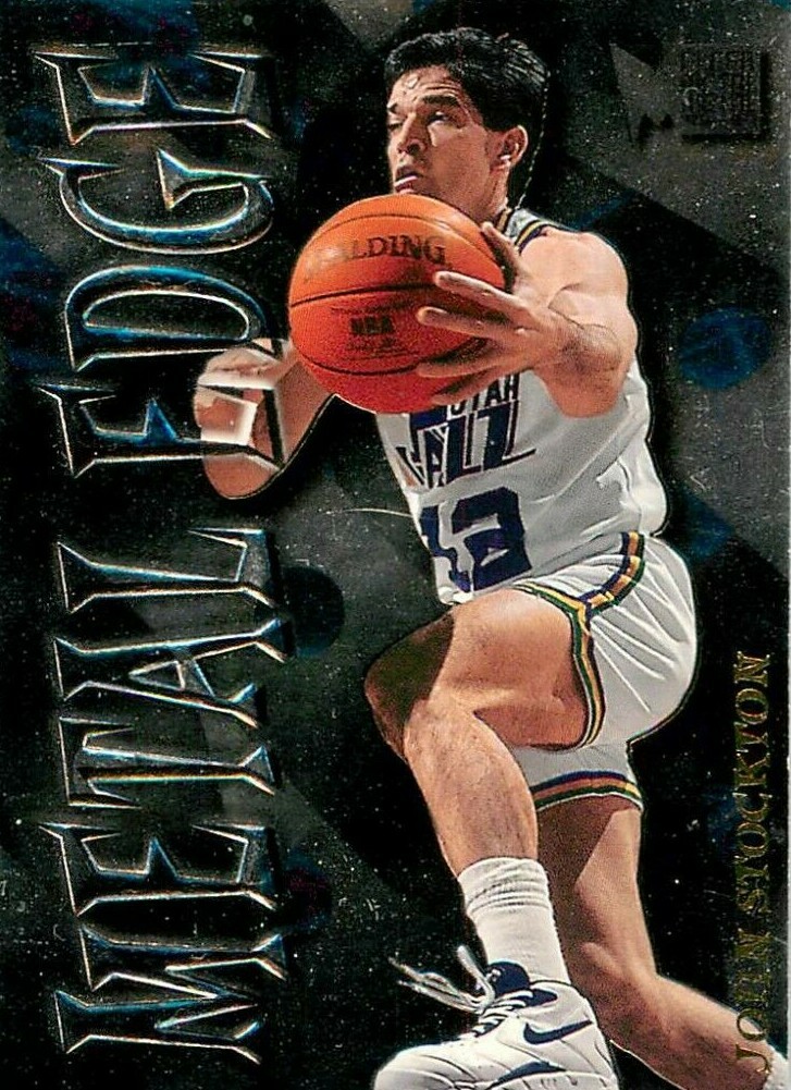 JOHN STOCKTON 1996-97 Fleer Metal METAL EDGE #8 Jazz
