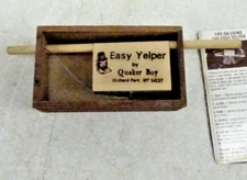 Quaker Boy Turkey Call Easy Yelper Friction + Instructions Wood Box USA