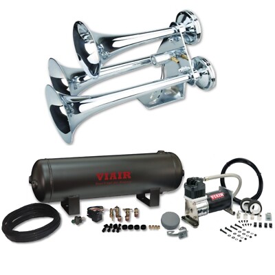 BEHEMOTH Train Horn Kit Air Horn w/ VIAIR 280c Air Compressor 2.5 gal Tank 152db
