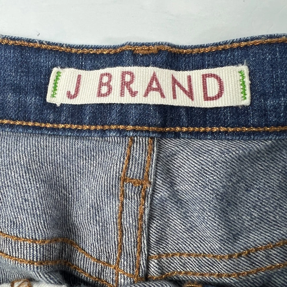 J Brand Jean шорты женщин 29 синий выцветший усы отрезать эластичной джинсовой ткани Jorts - Изображение 4 из 4