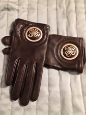 JUICY COUTURE WOMENS SHEEPSKIN GLOVES SIZE 6 (SMALL)