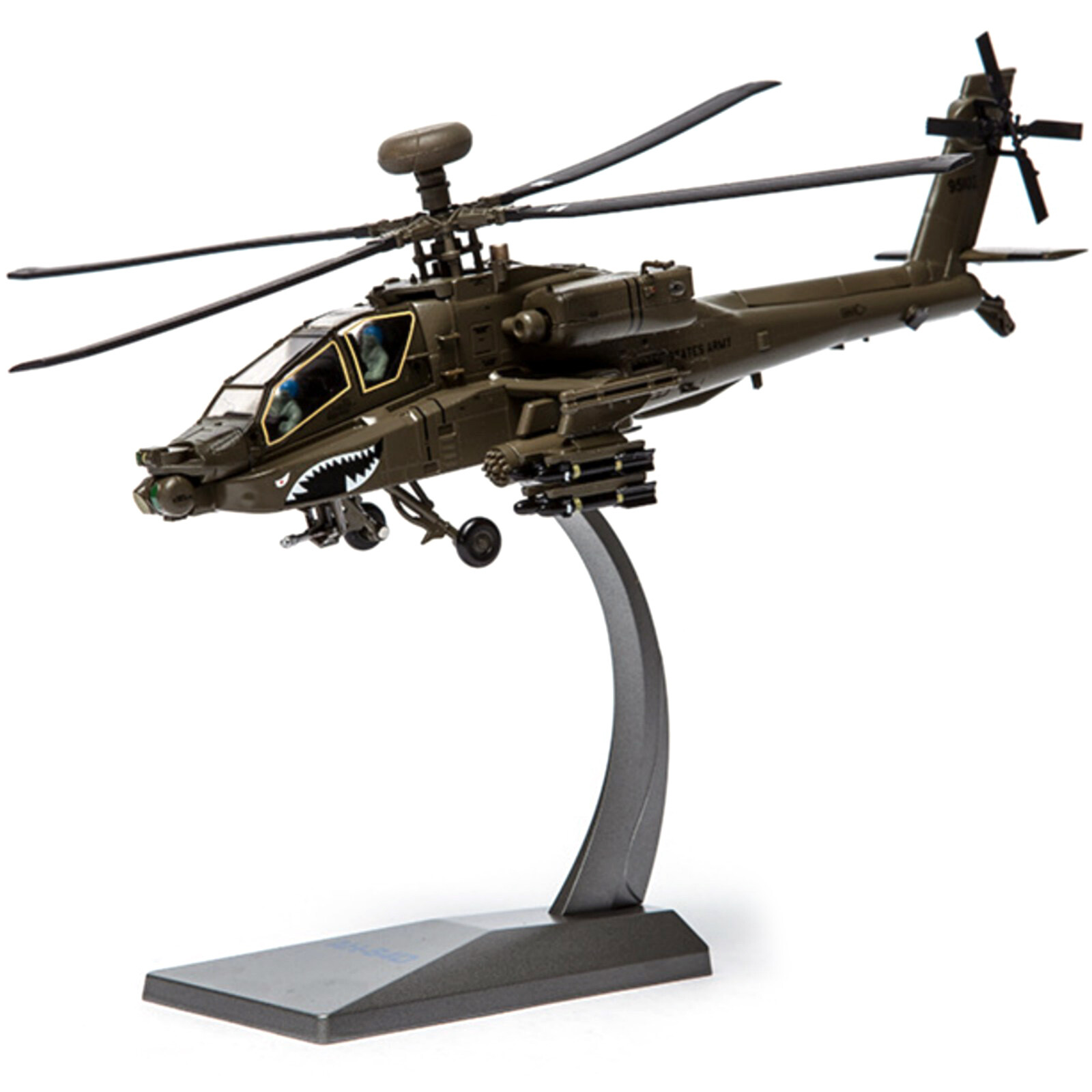 1/72 Diecast Alloy US Army AH-64 Apache Bomber Aircraft Military Model Toy Gift