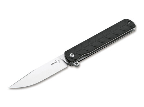 Boker Plus Legion Folding Knife Black G10 Handle Plain Blade 01BO242 - 第 1/2 張圖片