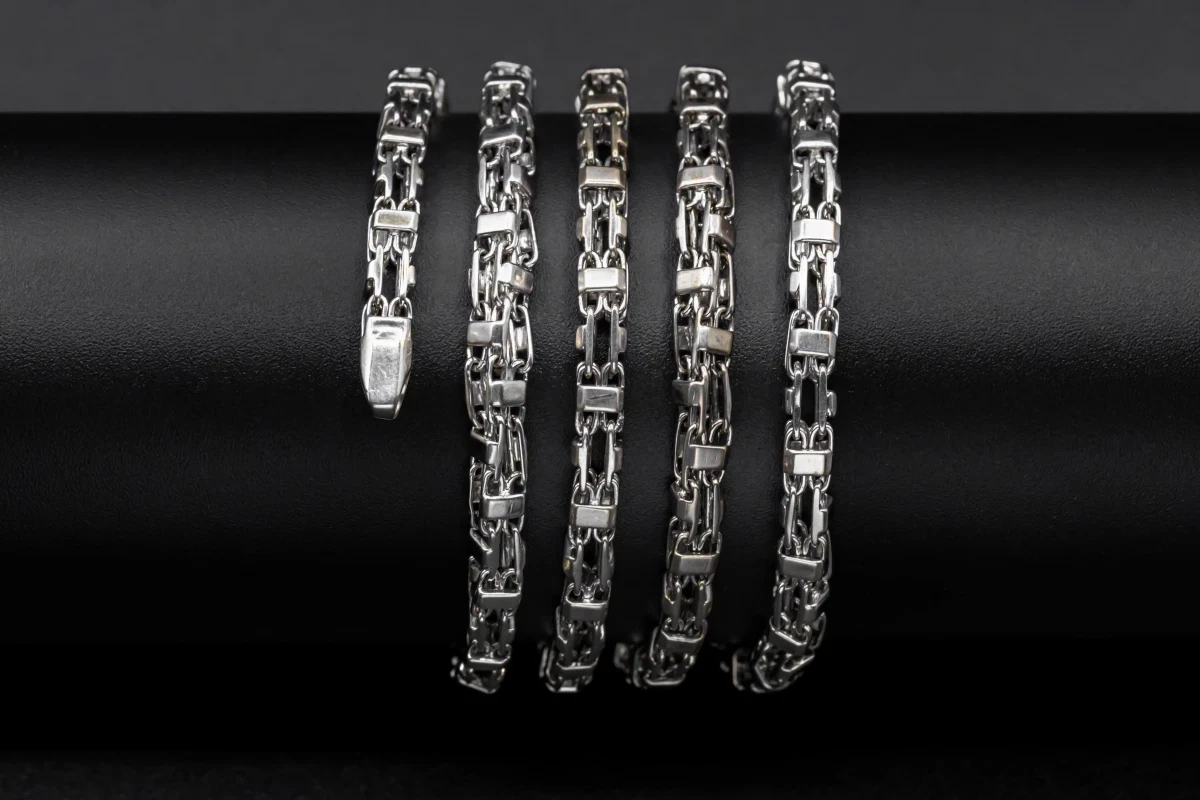 9ct White Gold Cage Chain 89.8g