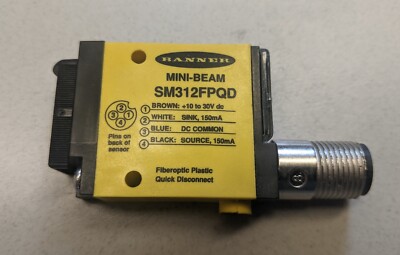 Banner Engineering SM312FPQD Mini-Beam Fiber Optic Sensor