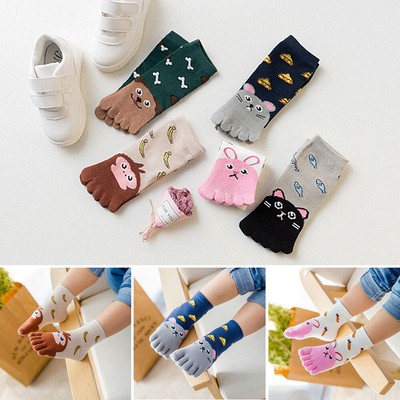 Kinder-Tierserie Aus Baumwolle Mit Fünf Zehen Strumpfwaren Fingersocken 