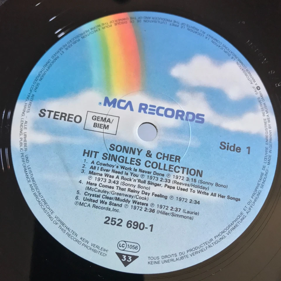 Sonny And Cher – The Hit Singles Collection Vinyl LP Compilation 1989 - Image 3 of 4