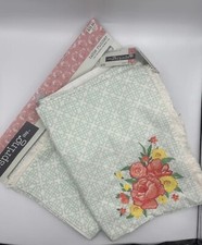 Linen Set Table Runner 13 72 in Three Placemats 13x18 in Cotton Soft Spoken