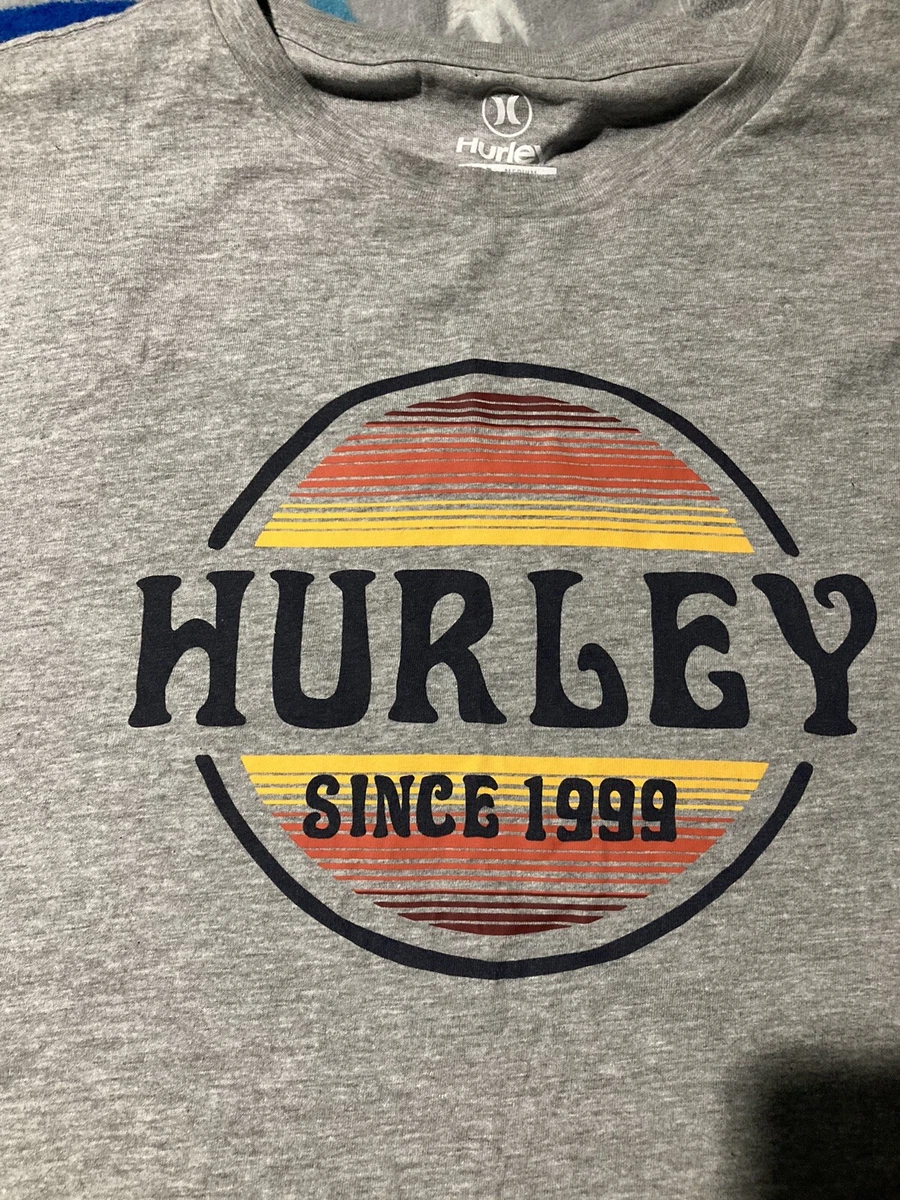 Hurley Surf Brand T Shirt Men's Medium Grey Graphic 1999 Surf Beach