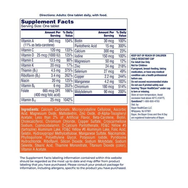 Multivitamínico One A Day Women's 50+ Healthy Advantage, 300 Table - ¡Envío gratuito! Foto 4 de 4