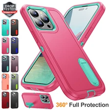 For iPhone 16 Pro Max 15 14 13 12 11 Hard Phone Case Heavy Duty Shockproof Cover