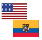 3'x5' Polyester Usa & Ecuador Flag Set; One Flag for Each Country