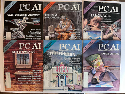 PC AI Intelligent Solutions for Desktop Computers Magazine 1992 (Lot 6) Complete
