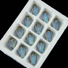 12pcs/lot Wholesale Carved Opal Opalite Angel stone Pendant Bead 24*15*7mm diy