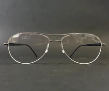 Blackfin Eyeglasses Frames X1 COL216 Dark Blue Silver Round Half Rim 53-15-145