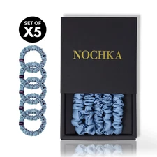 Ultra Skinny Sets 100% Mulberry Silk Scrunchies Set 5 – Handmade in USA Solids