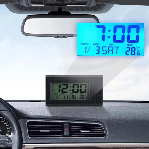 2 In 1 Car Digital LCD Electronic Time Clock ThermometerWatch With Backlight US - Picture 9 of 16