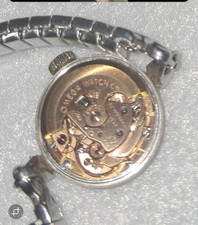 Vintage 1950's 14k Omega Ladymatic self-winding faceted crystal watch Pristine! 2