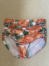 Ladies high waisted floral bikini bottoms size XXL New