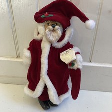 Vtg Raikes Bears 12.5 Classic Santa Carved Wood Face Christmas